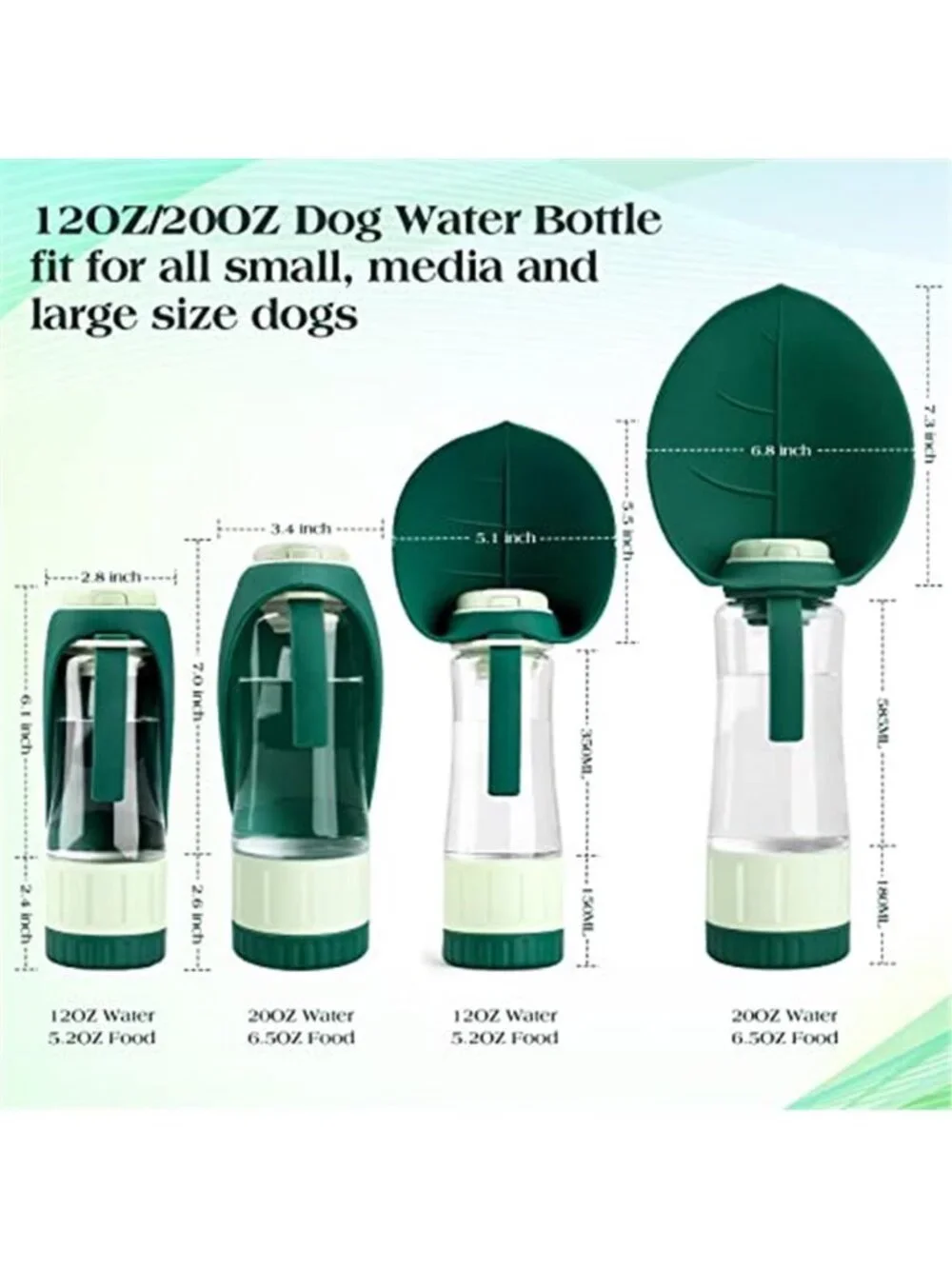 Dog Water Bottle Dispenser Pet Water Feeder Container Portable